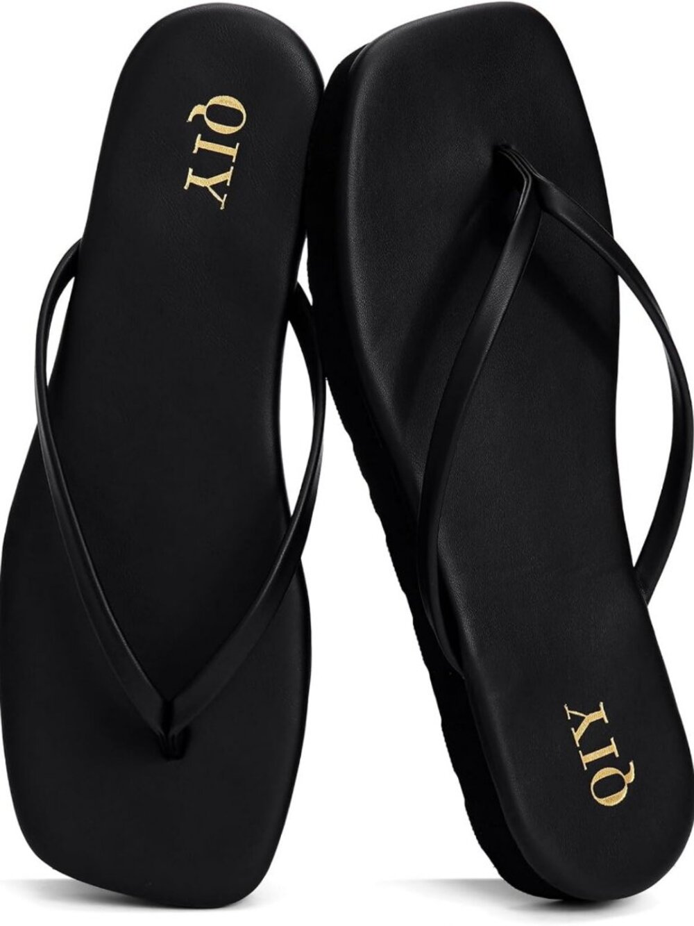 Stylish Women's Square Toe Platform Flip Flops - Comfortable Slide Sandals